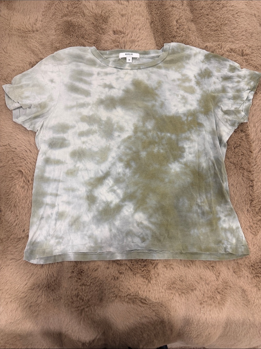 Agolde Green Tie-Dye Short Sleeve Tee